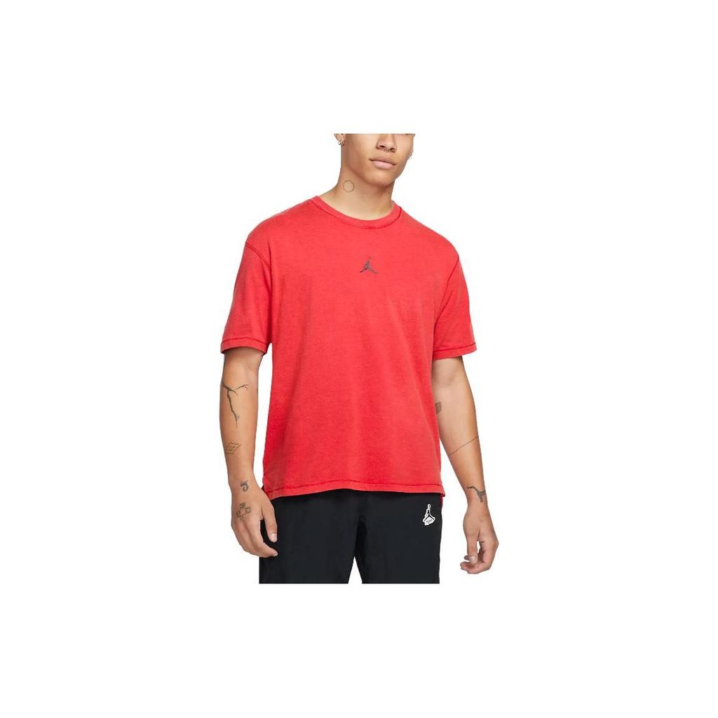 Jordan Solid Color Brand Logo Crew Neck T-Shirt Men Tops Red DH8920-687