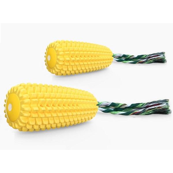 Periuță de dinți Dingdong Pet Dog Fire Corn Thread 5,5 x 14,7 cm, galbenă, 1 bucată