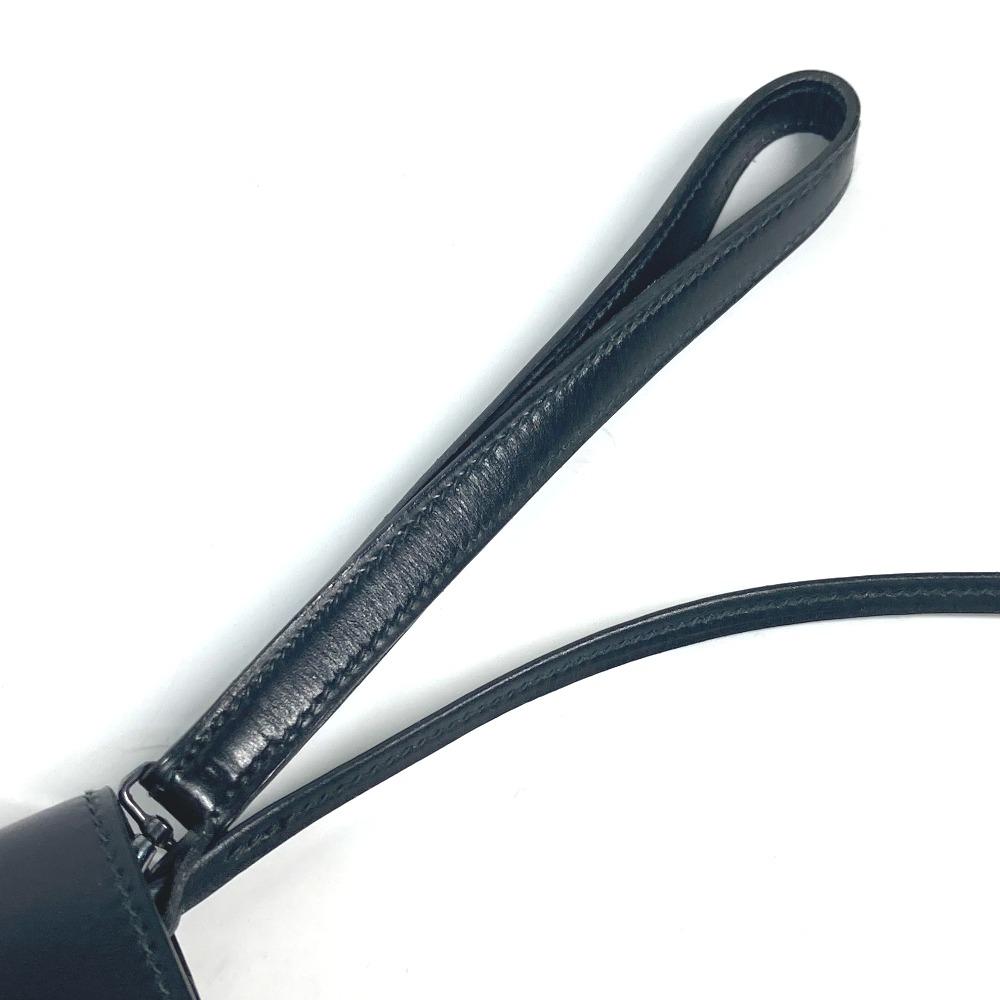 Hermes Bag Pouch Kirius With Strap Clutch Bag Boxcalf Black