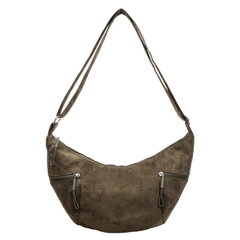 

Fashion dumpling bag Women s messenger bag Large capacity commuter bag Tide texture temperament Foreign style leisure bag зелений