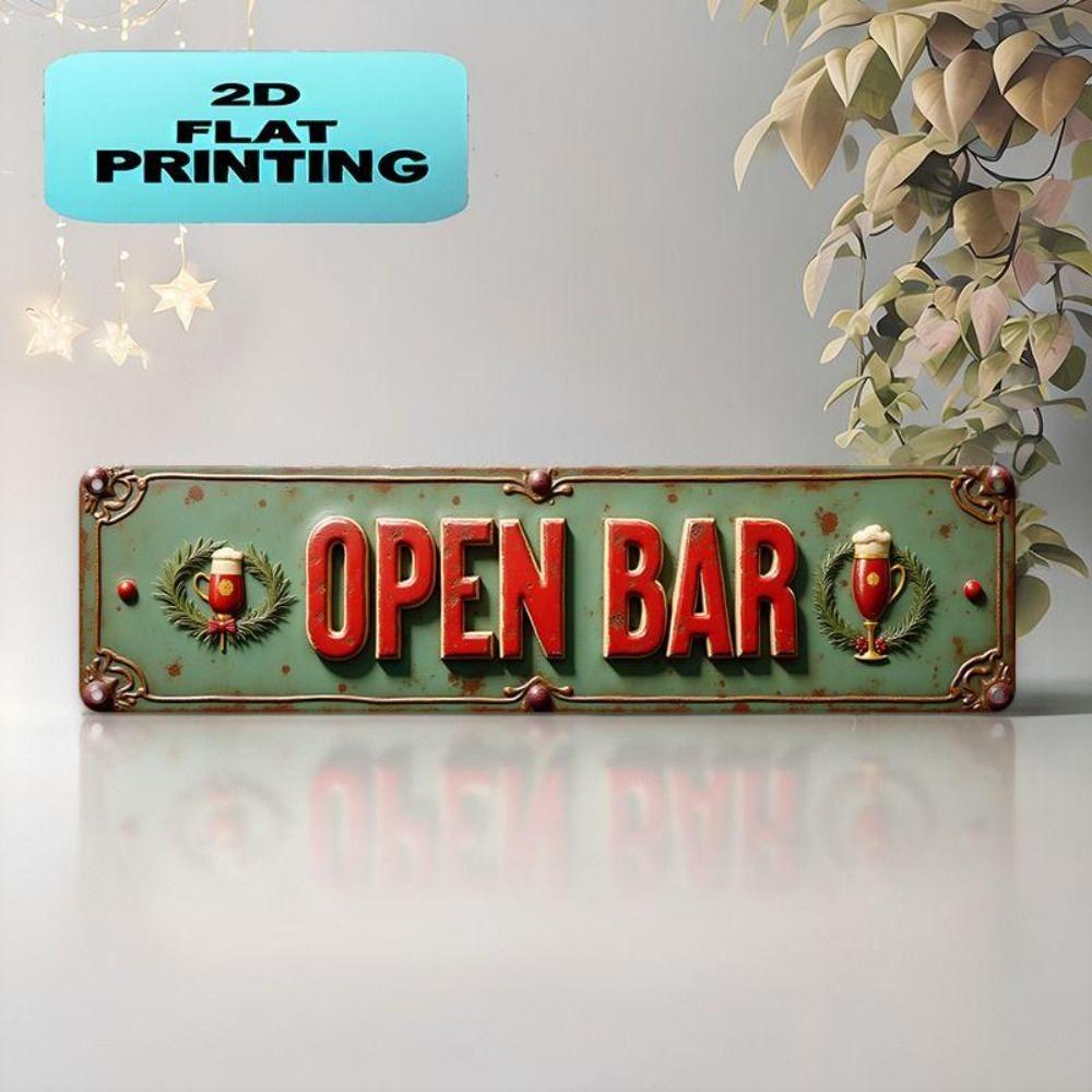 Retro Metal Wall Art for Home Office Beer Bar Decor