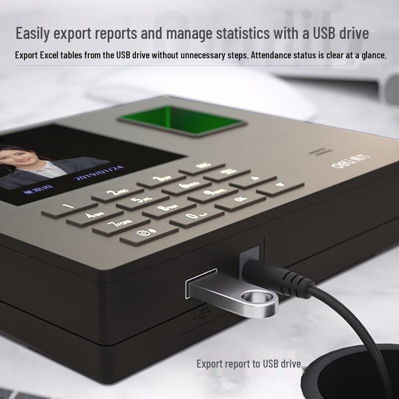 Deli Face & Fingerprint Time Attendance Machine