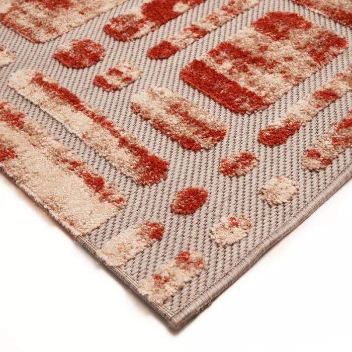 Tapis moderne salon beige terra 120x170