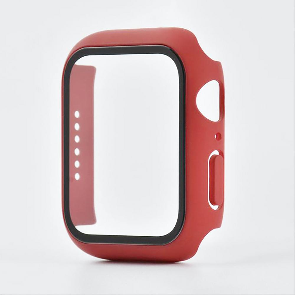 Tempered Glass+Cover for Apple Watch 49mm 46mm 45mm 44mm 42mm 41mm 40mm 38mm PC Bumper Screen Protector Case iWatch Series 1-11 7