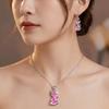 Trendy Crystal Pendant Necklace Zinc Zinc Alloy Cute Cat Jewelry Fashion Elegant Jewelry Sets  For Woman