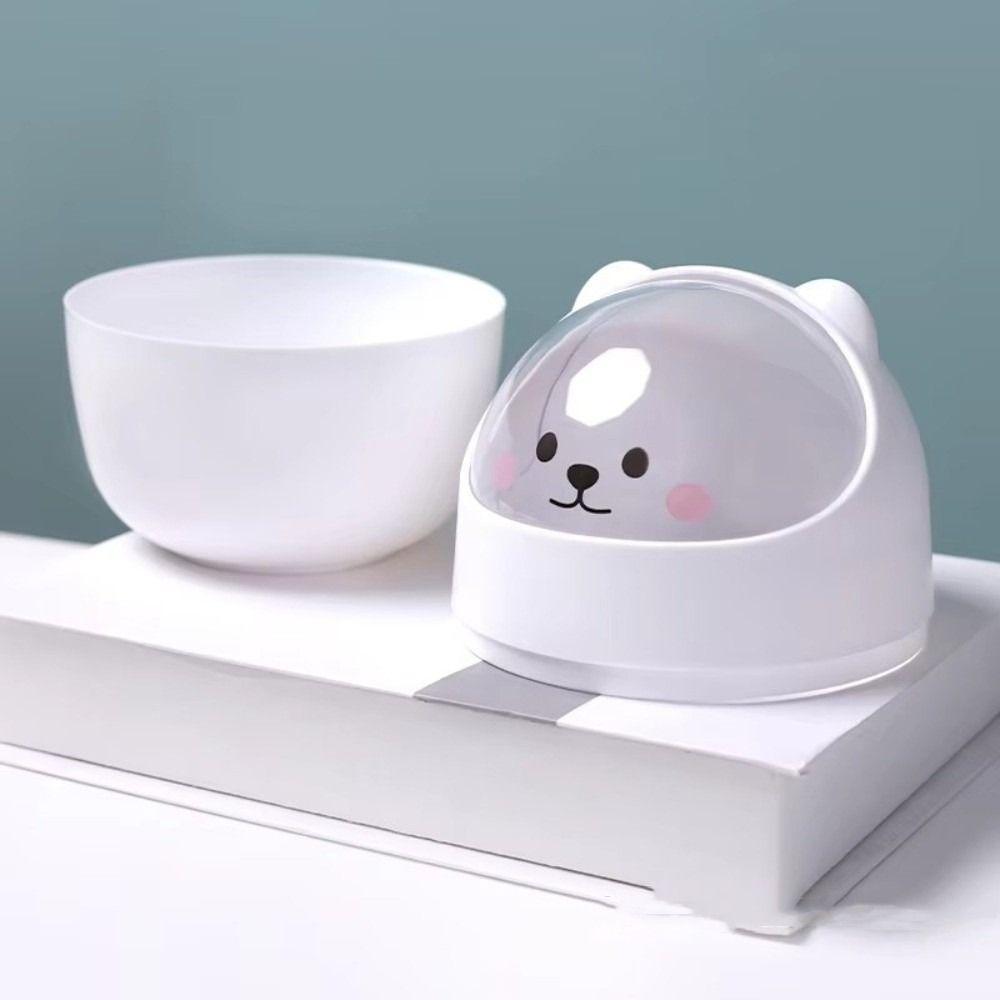 Mini Storage Bin With Lid Garbage Storage Bucket New Wastebasket Desktop For Home
