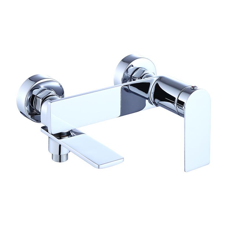 Modern Single Basin Faucet Side Opening Brass Bath Shower Tap with Hot Cold Feature Single Hole Mount Single Handle