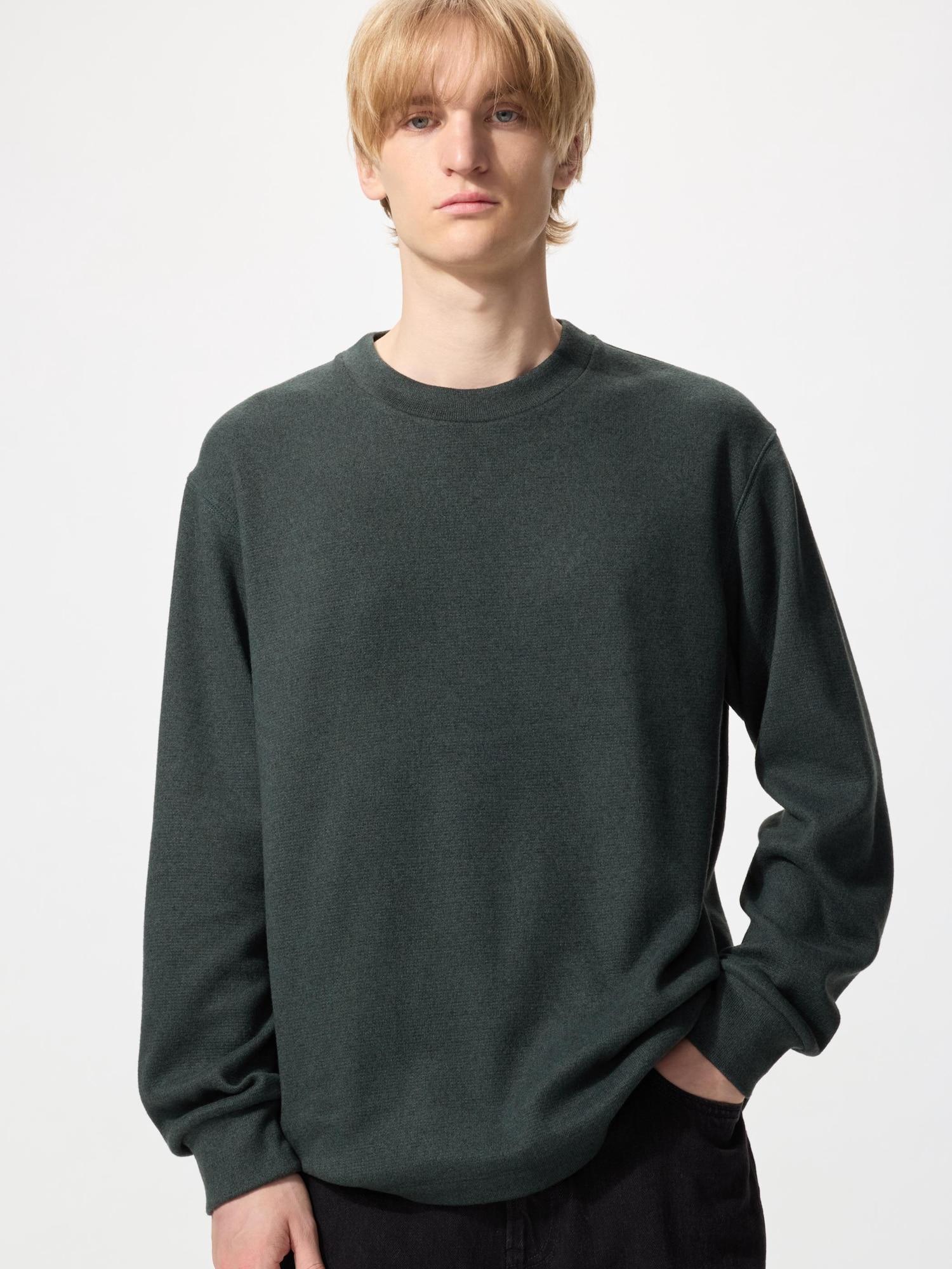 

Футболка Uniqlo SofT KniT из флиса с круглым вырезом 58 DARK GREEN/UNISEX M