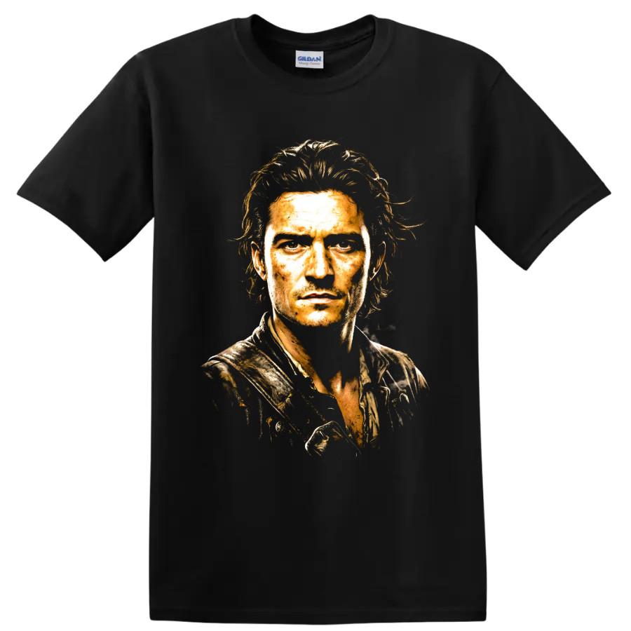 Orlando Bloom Portrait T Shirt Swashbuckler Adventure Movie Fan Graphic Art Tee
