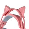 Cat Ear Headphones with Noise Reduction Mic for Girls All Wrapped Earcups Wired Over Ear Gaming Headset for PC