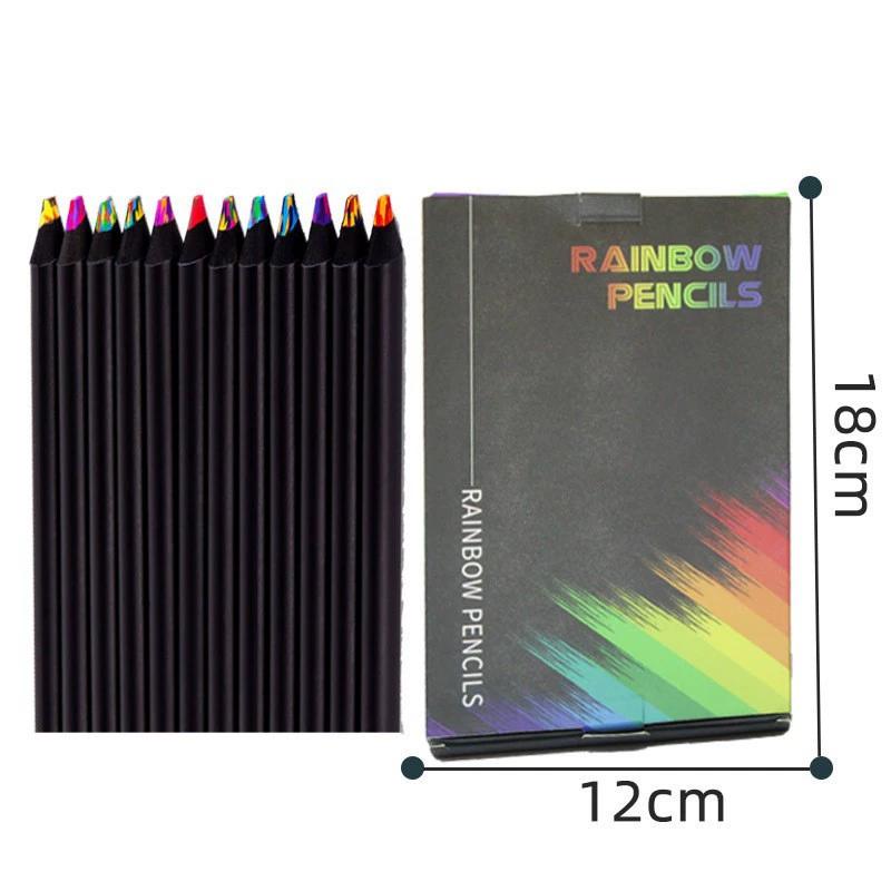 Rainbow Pencils Featuring Magical Gradient Colors Dust-free with a Line Thickness of 2mm or More Suitable for Ages 14 and Above 12pcs