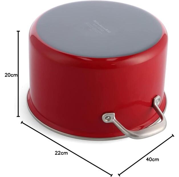 Кастрюля KitchenAid CC003267-001 с эмалью, стальной сердечник, 20 см 3,7 л