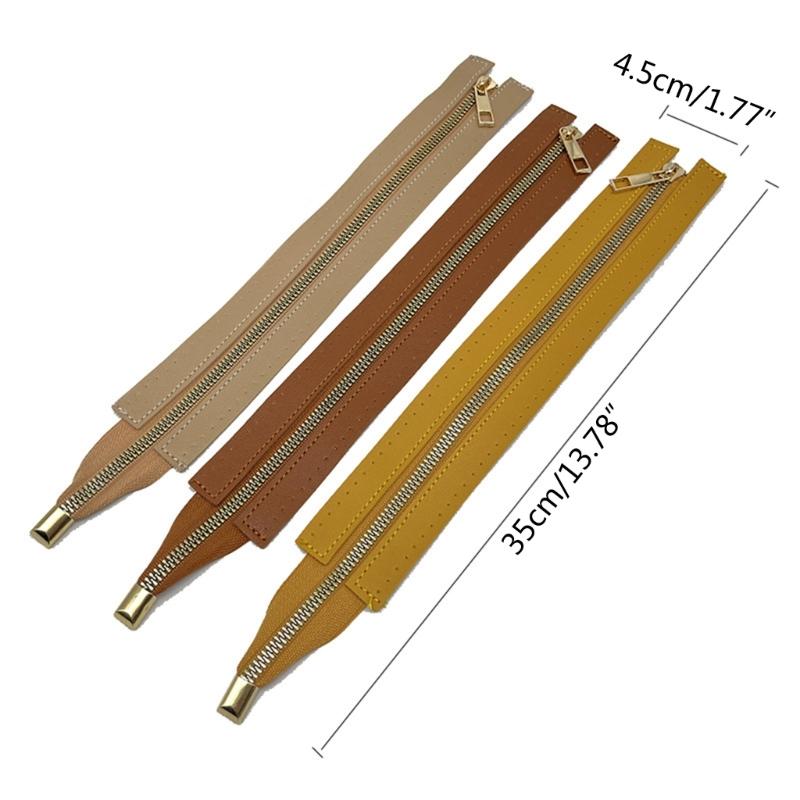 Metal Zipper Heavy Duty PU Leather Zipper All-matching Bag Hardware Zipper Accessories DIY Zipper Replacement for Sewing