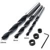Woodworking Twist Drill Bit Set: 2-12mm Three-Point Bits W/ Depth Stop for Wood Board Hole Drilling