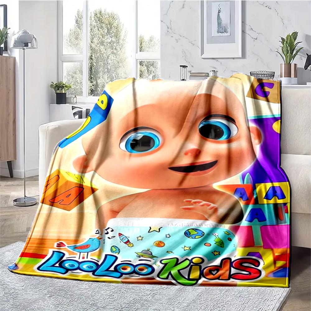 Coperta Stampata a Tema CoComelon - Perfetta per Divano, Letto, Viaggi e Uso Esterno | Lavabile in Lavatrice, Accogliente e Durevole.