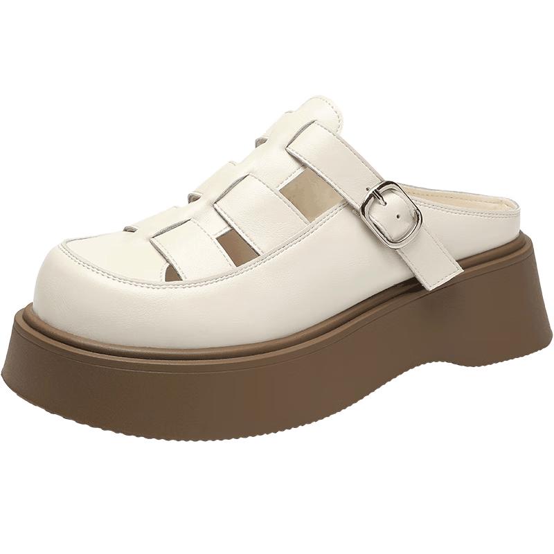 ZHR Women s Roman Woven Thick-Soled Sandals EU 40