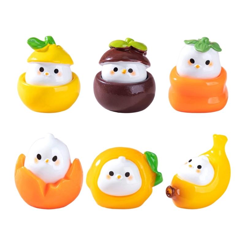 Chicken Figurines Mini Chicken Decors Waterproof Toy Playsets Miniature Doll Garden Figurines Cake Toppers Parties Favor 1
