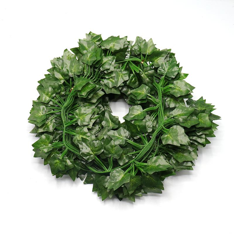 2M Simulation Green Vine Decoration Plastic Ivy Vine Scene Decoration Props Simulation Green Ivy Leaf Vine Decor GreenVine Decor