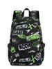 Colorful Shark Kids Backpack Waterproof Large Capacity Cartoon Print Elementary School Bag 