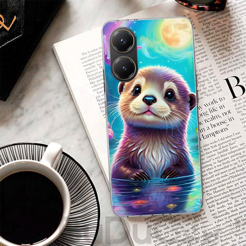Animal Otter Cute Cartoon Cover For Xiaomi Poco X7 X6 X5 Pro X3 Nfc F7 Ultra Phone Case F6 F5 X4 F4 Gt F3 M6 M5S M4 M3 Print She