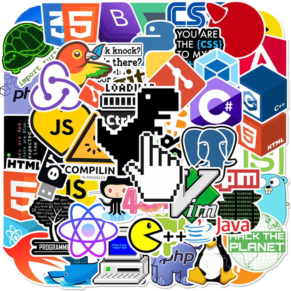 10/30/50pcs Programming Internet Java Geek Php Stickers Programmer Graffiti Sticker DIY Laptop Phone Suitcase Cartoon Decals Toy