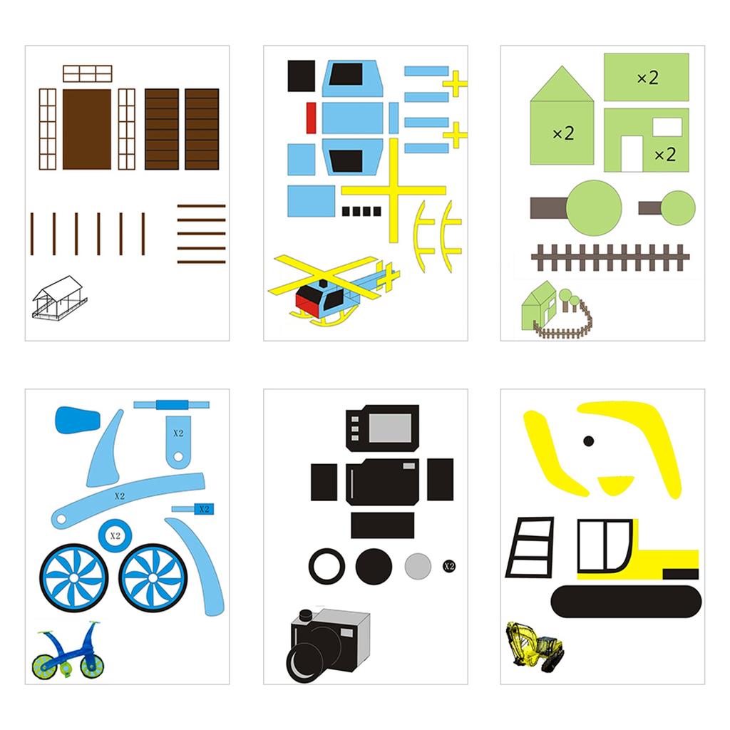 20pcs 3D Pen Printing Paper Painting Graffiti Template 40 Cartoon Patterns for Kids DIY