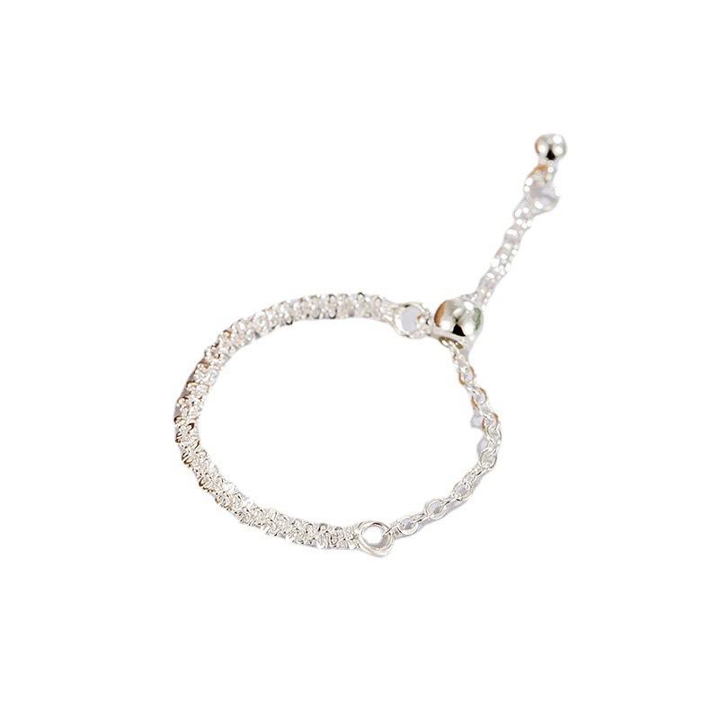 ANENJERY Shiny Zircon Adjustable Ring for Women Girls Fashion Unique Design Rings Jewelry Accessory Hip Pop