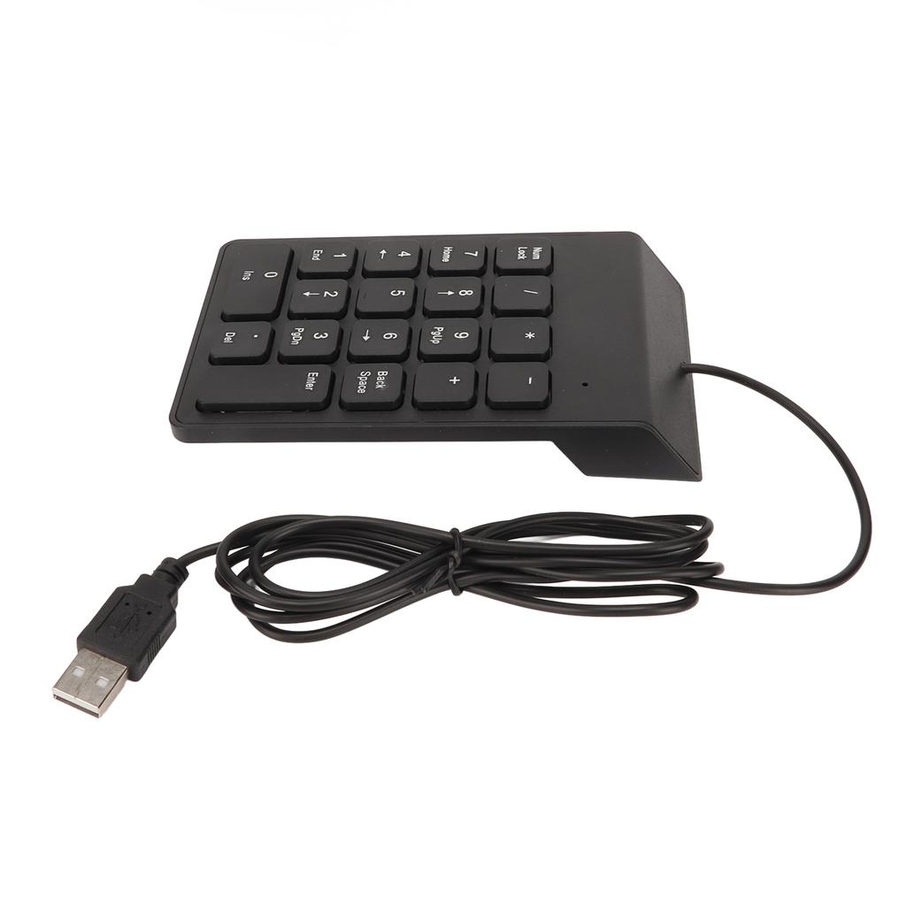 Wired Number Pad 18 Keys Ergonomic USB Plug and Play Quiet Typing Mini Numeric Keypad for PC Laptop Desktop 1 Piece