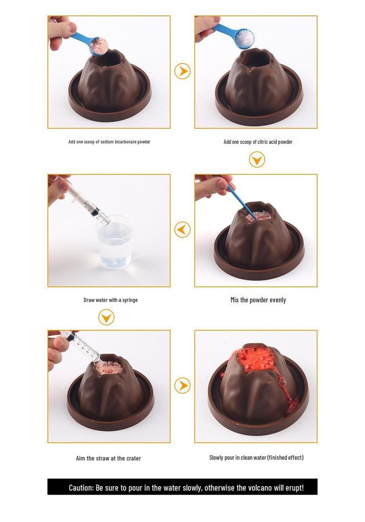Volcano Eruption DIY Science Kit for Kids – Educational Experiment and Teaching Aids for Kindergarten