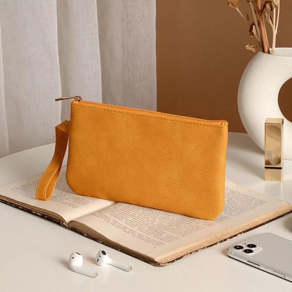 Solid Color Cosmetic Bag Coin Purse Cute Women Makeup Kits Organizer Handbag Phone Pencil Case Box Pouch Glasses Storage Bags