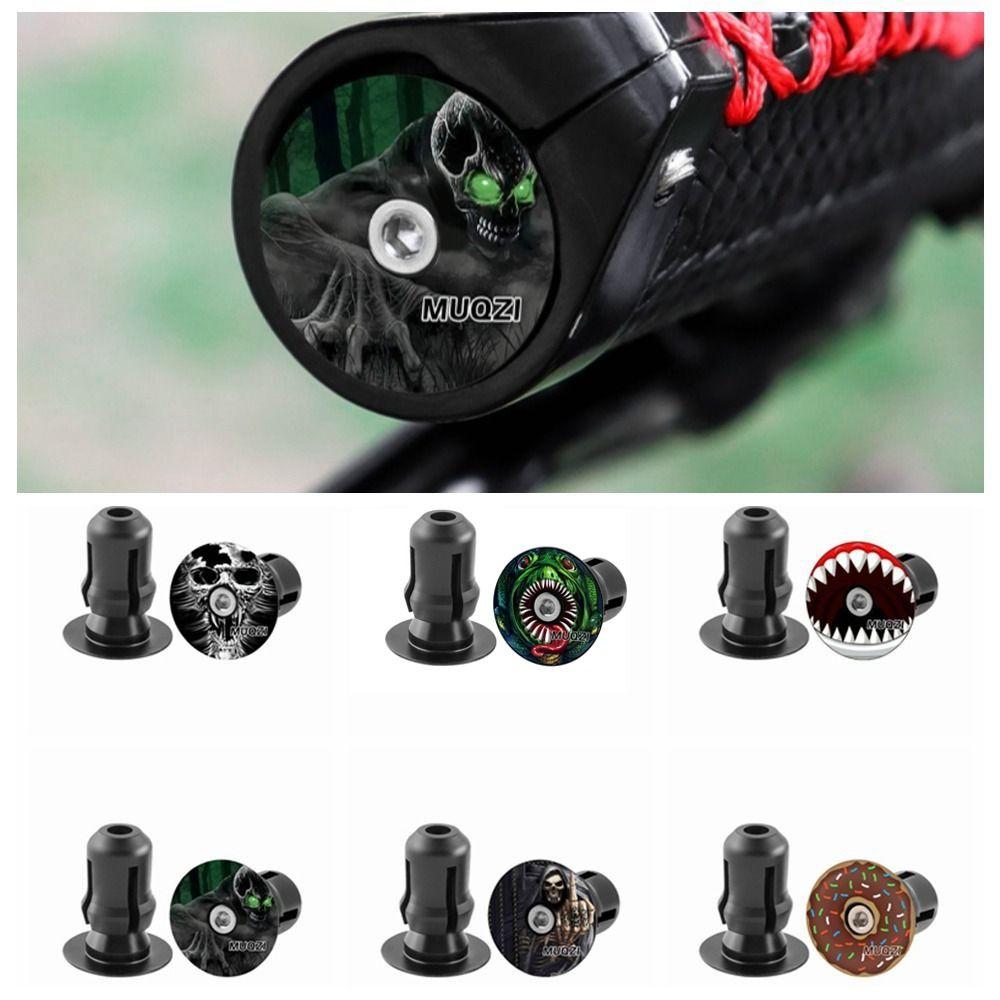 1 Pair Aluminium Zinc Zinc Alloy Bicycle End Plugs 32x26MM Bicycle Handlebar Plug Handlebar Cap Adult Bikes