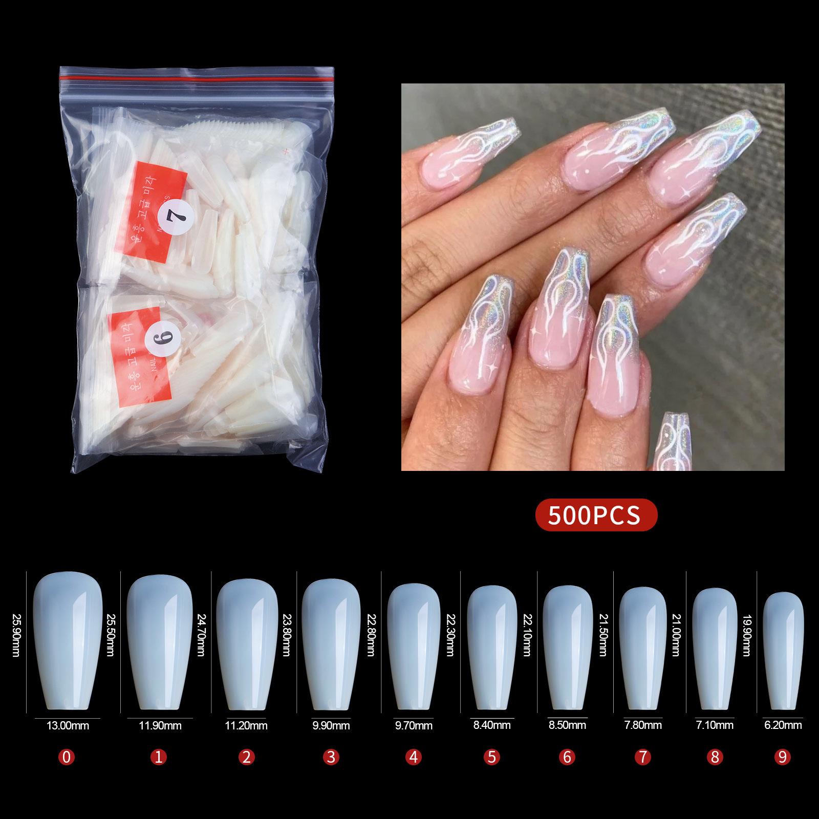 

Плоская головка, наклейка на ноготь, прозрачный натуральный цвет, накладной ноготь в магазине, накладные ногти, 500 штук