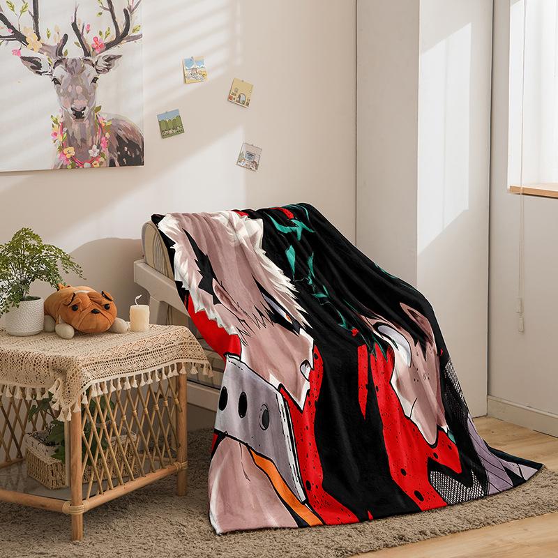 Cartoon Hero Academy Series Double Sided Flannel 3D Digital Printing Blanket Blanket