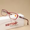 Reading Glasses Retro Oval Shaped Glasses Anti Blue Light Glasses Fashionable Personalized Black Thin Border Plain Face Eyewear