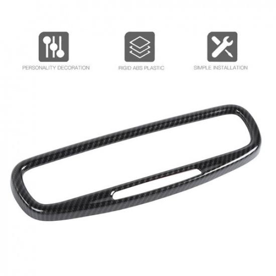 Central Centrol Rearview Mirror Cover For Jeep Grand Cherokee 2017+ Carbon Fiber