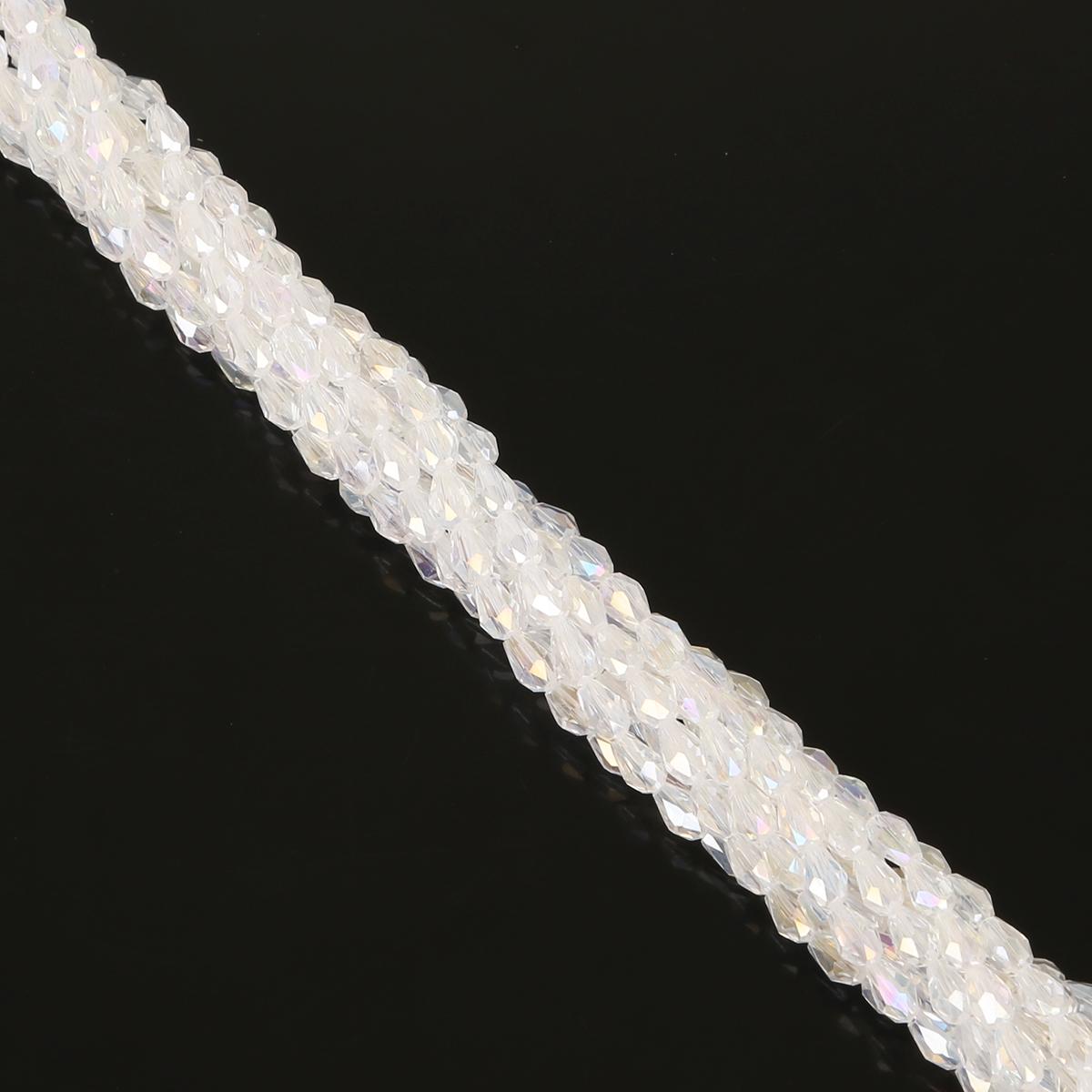 

Стеклянные хрустальные бусины в форме капель воды, свободные бусины-разделители для изготовления ювелирных изделий своими руками, браслета и ожерелья