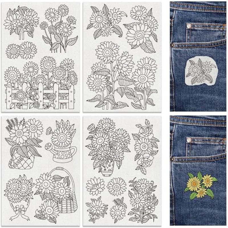 4 listy A4 Stabilizátory pro ruční šití Rozpustné ve vodě Stabilizátor na odtržení Stabilizátory pro strojní vyšívání se vzory