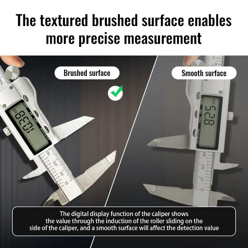 6 Zoll 150mm Digital-Messschieber Edelstahl-Mikrometer Messwerkzeug Tiefenlineal