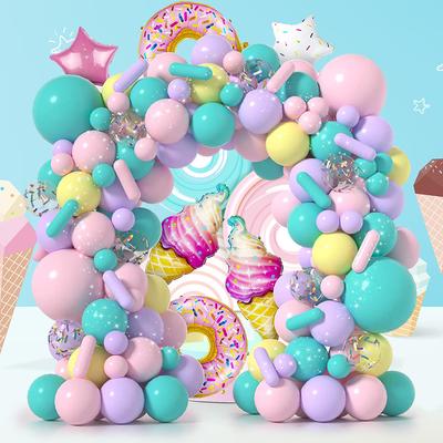 Sweet Donut Balloons Arch Garland Donut Theme Kids Birthday Party Decoration Baby Shower Boy Girl Donut Ballon Set Girls Birthday Party Decorations