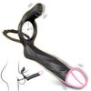 Double Penetration Vibrator for Couple Penis Ring  Semen Cock Ring Penis Enlargement Delayed Vibrating Sex Toys for Men Adult
