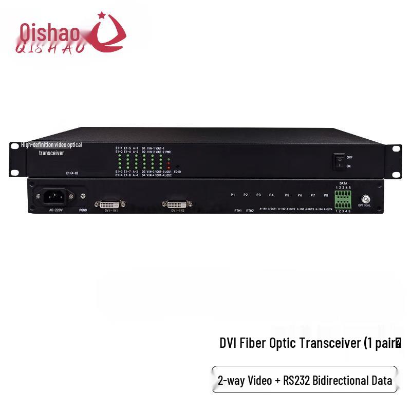 

Qishao Uncompressed Full HD DVI Video Fiber Optic Transceiver (2-Video/RS232)