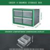 4 Drawer Organizer for Tools And Supplies Storage Box Crafts Office Items
