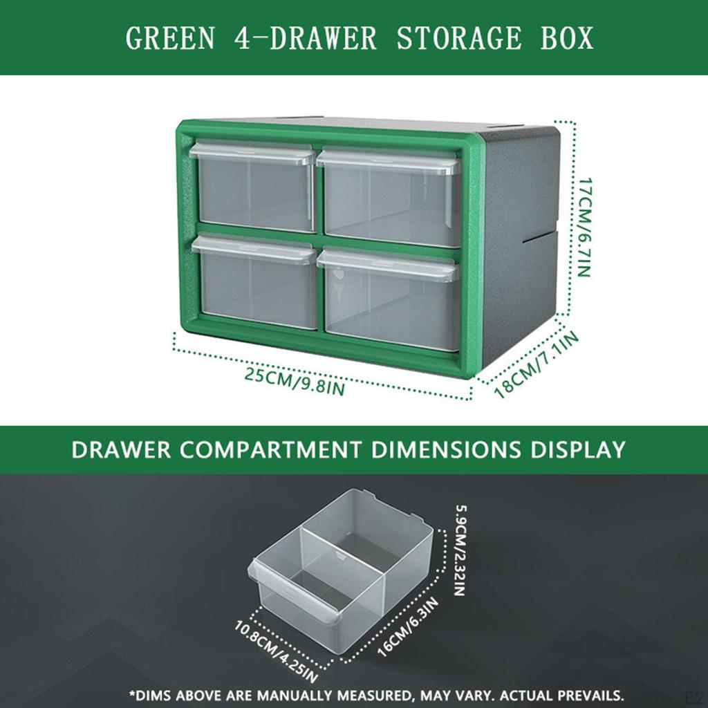 4 Drawer Organizer for Tools And Supplies Storage Box Crafts Office Items