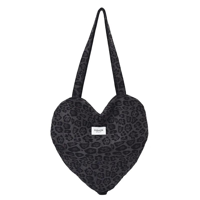

Корейская версия леопардового принта холщовая сумка женская новая модная студенческая сумка-тоут повседневная большая вместительная сумка-мессенджер