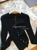Chic Women's Cashmere Cardigan: Chinese Style, Round Neck, Colorful Button, Wool Knit Sweater