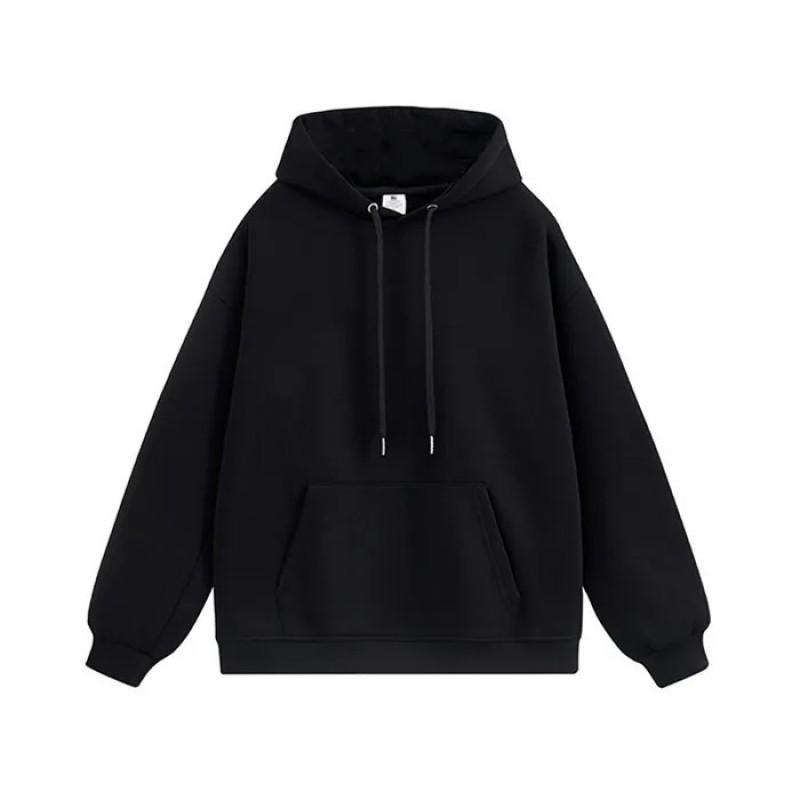 Womens Cotton Hoodie Loose Casual Solid Color Sweatshirt Couples Streetwear