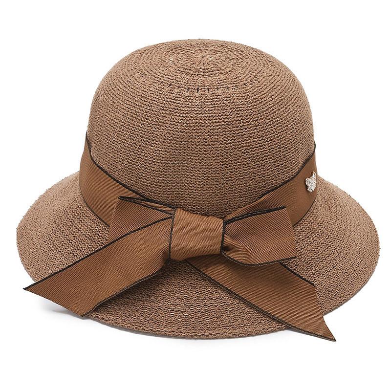 Summer Womens Wide Brim Straw Sun Hat With Sun Protection For Beach And Outdoor Activities