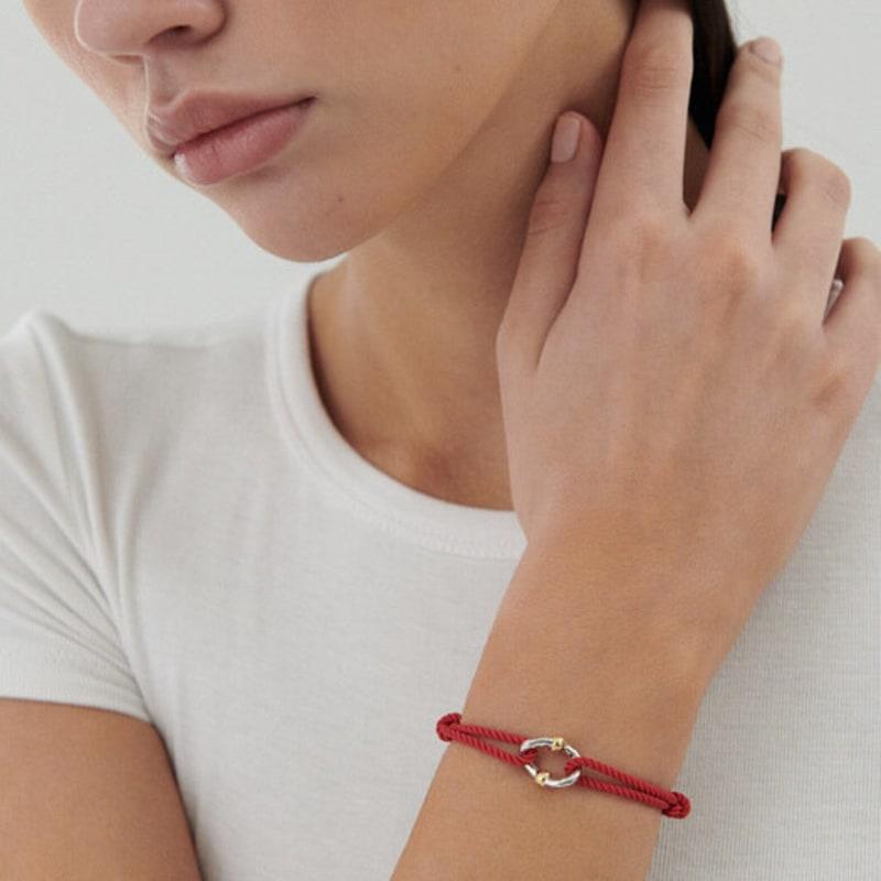 

hyeres-lor Erité 23 Silver (C) Change Strap Bracelet Red HL5B33541C9235 ONE