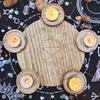 Candle Holder Board Astrology Pentacles Candlestick Plate Altars Witchcraft Wiccan Divination Decors Candle Holder Tray