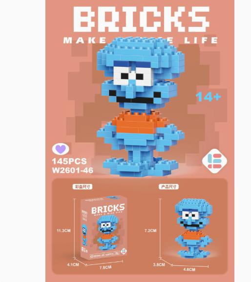 Anime Princess Building Blocks Stitch Mickey Mouse Mini Action Toy Figures Blocks Toys Bricks Assemble Toys Kids Gifts